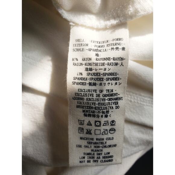 Free People Rock With It Puff Sleeve Embroidered Top Ivory Size Large - Picture 8 of 8